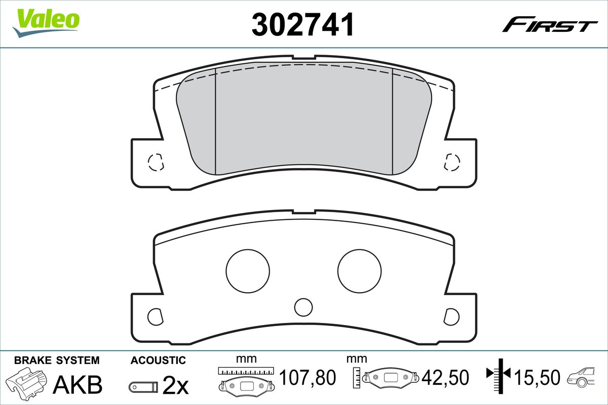 VALEO Fékbetét, mind 302741_VALEO